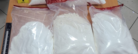 Des sachets de cocaïne saisis par la DGSN. Crédit : DGSN