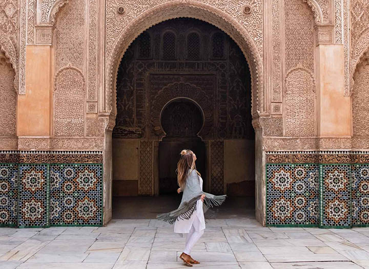 Une touriste à Marrakech. Crédit: DR