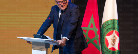 Olivier Vincent, directeur exécutif de l'export chez Bpifrance, lors du forum économique d'affaires Maroc-France pour la Coupe du Monde 2030.