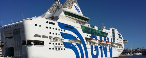 Un navire de la compagnie maritime GNV.