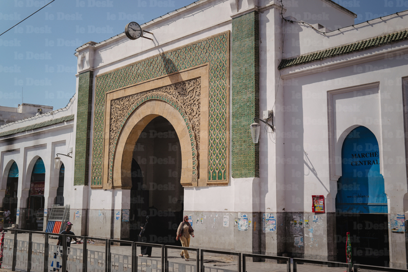L'entrée du Marché central à Casablanca.