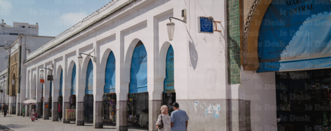 L'entrée du marché central de Casablanca. Crédit : Le Desk