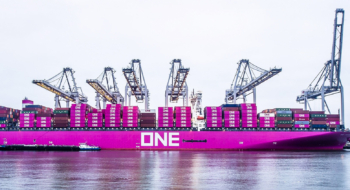 Un porte-containers de la compagnie maritime japonaise Ocean Network Express (ONE).