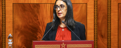 Nadia Fettah, ministre de l'Économie et des Fiances, lors de la présentation du PLF 2026 au Parlement, le 20 octobre 2025.