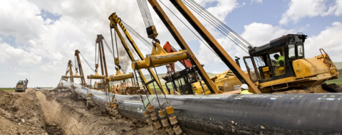Des travaux de pose d'un gazoduc souterrain (photo d'illustration).