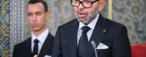 Le roi Mohammed VI lors de son discours du Trône, le 29 juillet 2025.