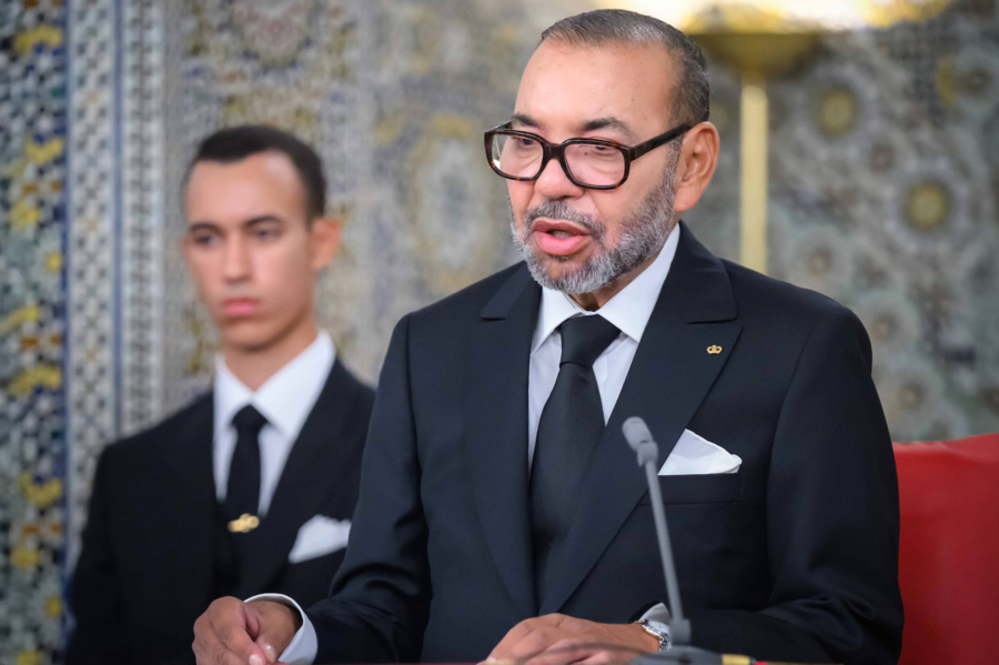 Le roi Mohammed VI lors de son discours du Trône, le 29 juillet 2025.