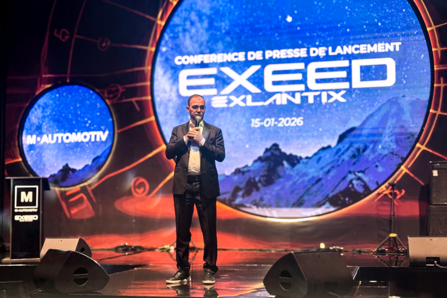 Souhail Houmaini, directeur général de M-Automotiv, lors de la conférence de presse de lancement de la marque chinoise Exeed.