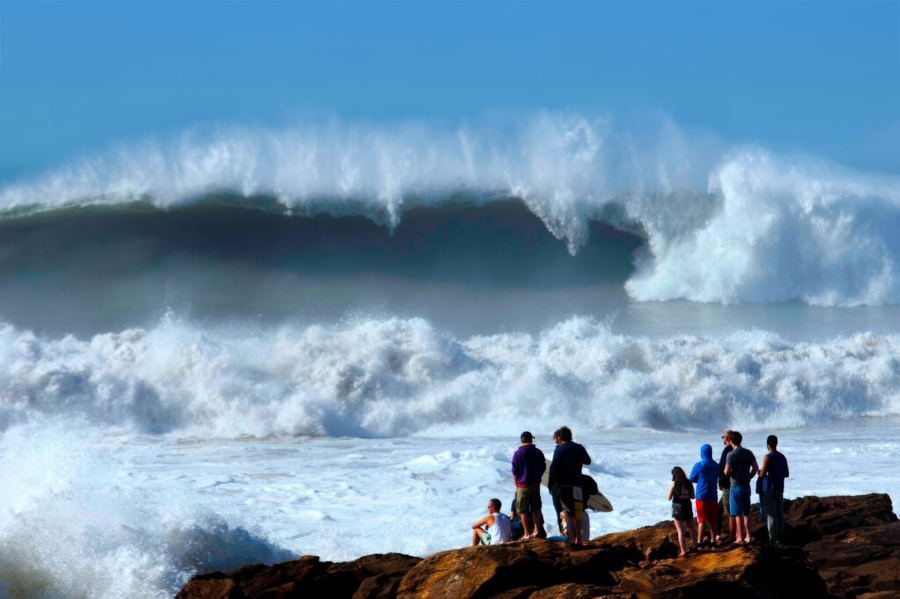 Des vagues sur la côte altantique du Maroc.