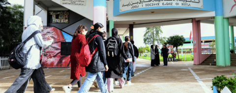 Dans le lycée collégial Tarik Ibn Ziyad à Ksar El Kébir.
