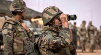Des membres des Forces armées royales (FAR) lors de l’exercice militaire annuel African Lion, dans la région de Tan-Tan, le 30 juin 2022