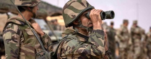 Des membres des Forces armées royales (FAR) lors de l’exercice militaire annuel African Lion, dans la région de Tan-Tan, le 30 juin 2022