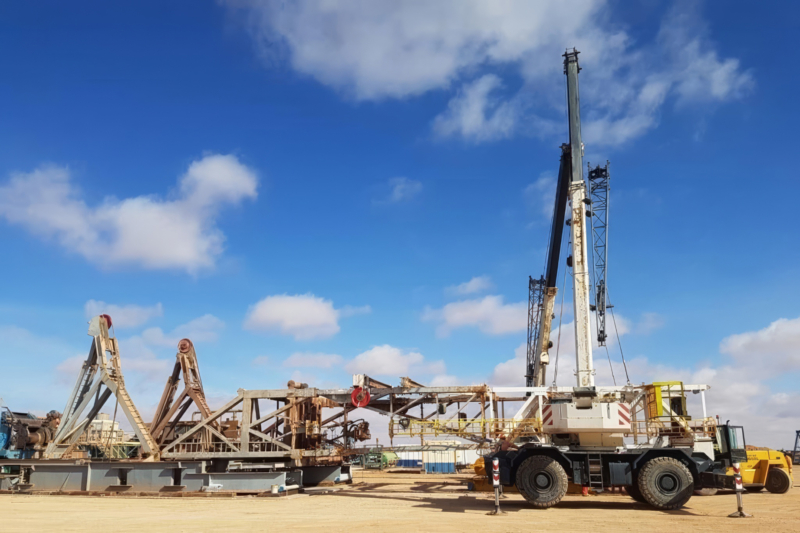 Du matériel de forage dans la zone de Tendrara opéré par Sound Energy.