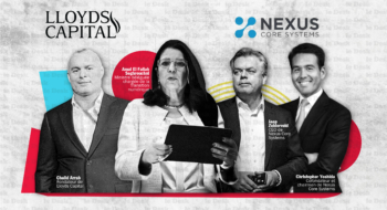 Amal El Fallah Seghrouchni, ministre déléguée chargée de la Transition numérique, Christopher Yoshida, co-fondateur et chairman de Nexus Core Systems, Jaap Zuiderveld, CEO de Nexus Core Systems et Chalid Arrab, fondateur de Lloyds Capital
