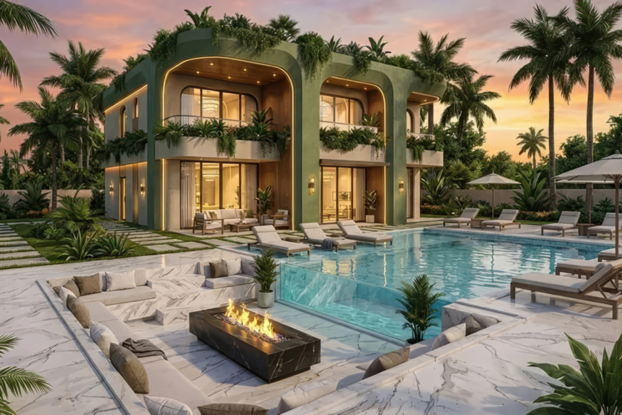 Une maquette numérique du Nikki Beach Resort & Spa Marrakech, qui devrait ouvrir ses portes en 2028.