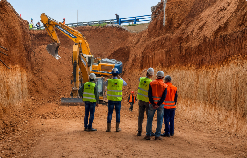 Sur le chantier de la LGV Kénitra-Marrakech.