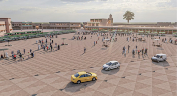 Une maquette en 3D du réaménagement de la place Jemaa El Fna à Marrakech.