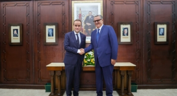 Le Chef du gouvernement Aziz Akhannouch et le Premier ministre français Sébastien Lecornu, le 16 juillet 2026 à Rabat.