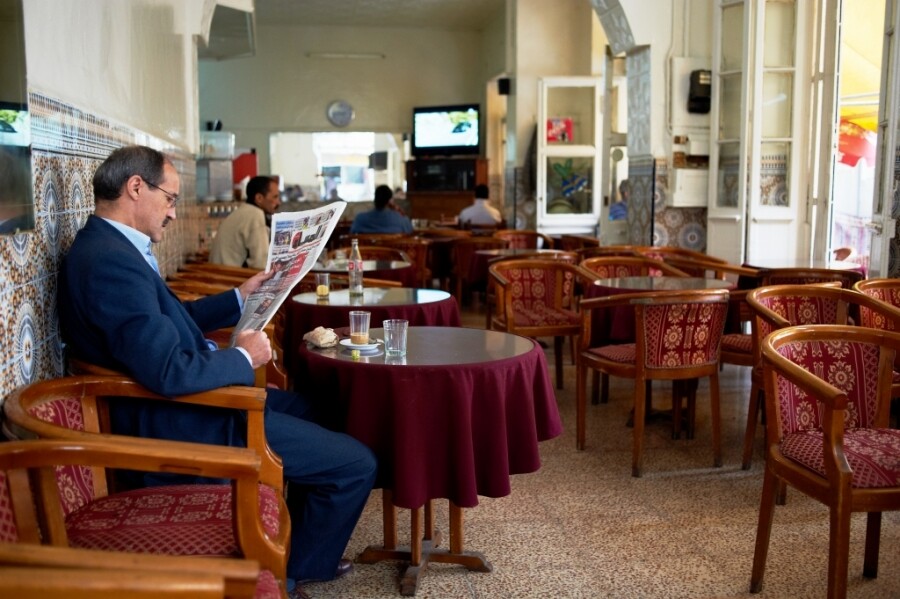 Un café au Maroc.