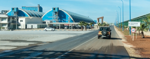 Une usine intégrée de production d’engrais du groupe OCP à Jorf Lasfar.