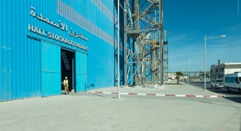 Installation de stockage d'engrais d'OCP Nutricrops à Jorf Lasfar.