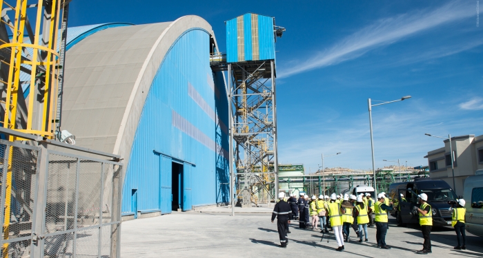 Un dépôt d'engrais du groupe OCP destinés à l'export, à Jorf Lasfar.
