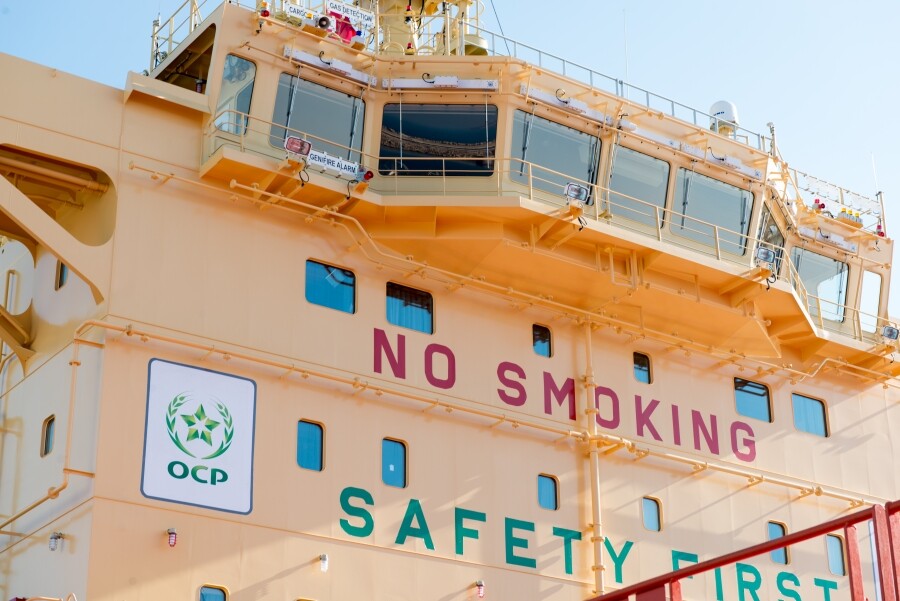 Un navire de la flotte OCP.