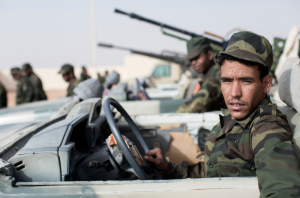 Des miliciens du Polisario.
