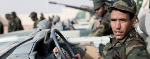 Des miliciens du Polisario.