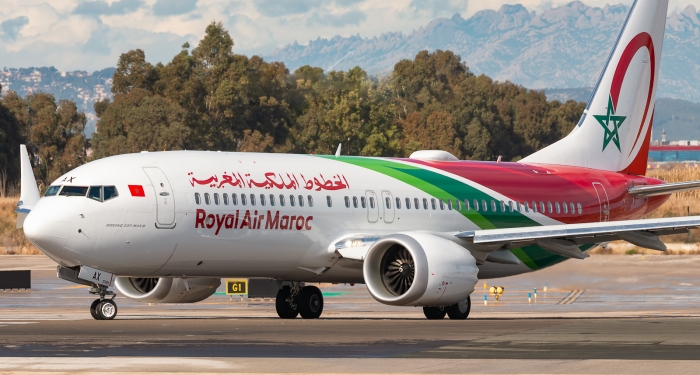 Un Boeing 737-8 MAX de Royal Air Maroc.