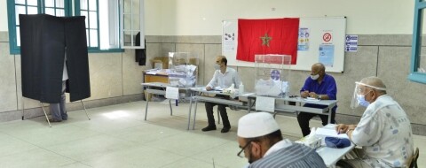 Un centre de vote lors des élections de 2021.