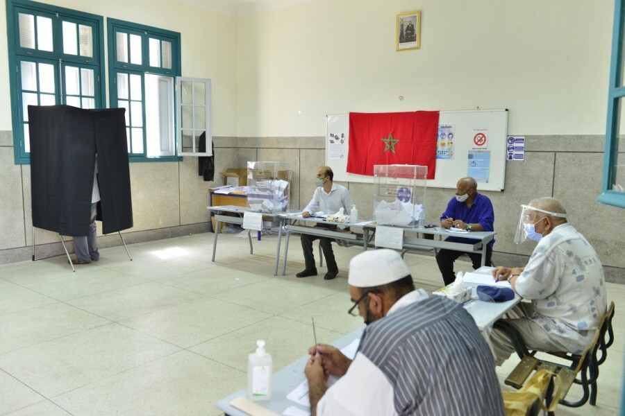 Un centre de vote lors des élections de 2021.