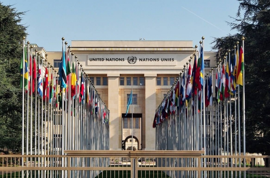 Le Palais des Nations, qui abrite les bureaux des Nations unies à Genève, en Suisse.
