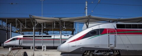 Le train grande vitesse Al Boraq à la station de Tanger Ville. Crédit : DR