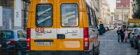 Bus scolaire au Maroc.