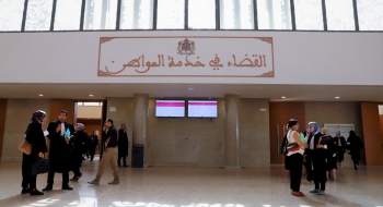 Au Palais de justice de Rabat.