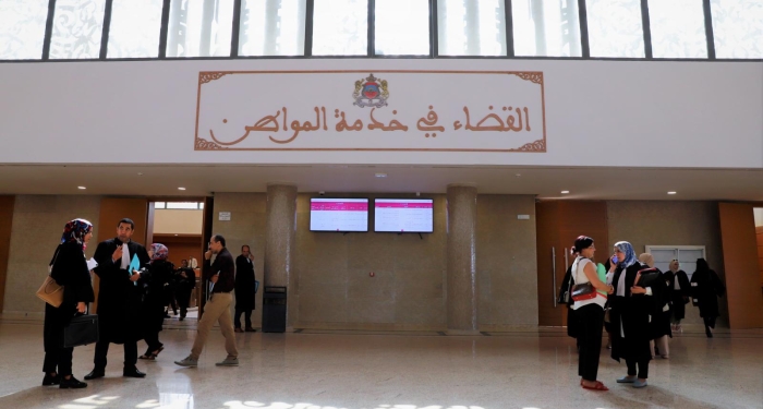 Au Palais de justice de Rabat.