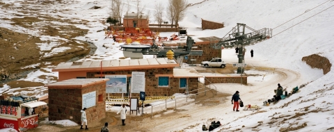 Station de ski d'Oukaimeden dans le Haut-Atlas. Crédit: Anthony Bourdin