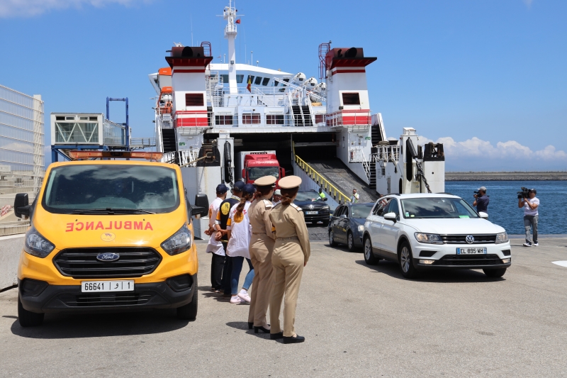 Opération Marhaba 2023. Arrivée des premiers MRE au port de Tanger Med début juin.