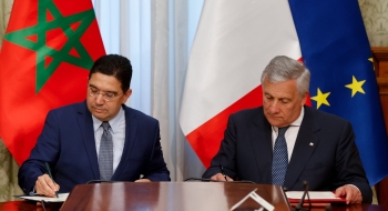 Le ministre des Affaires étrangères, Nasser Bourita et son homologue italien, Antonio Tajani