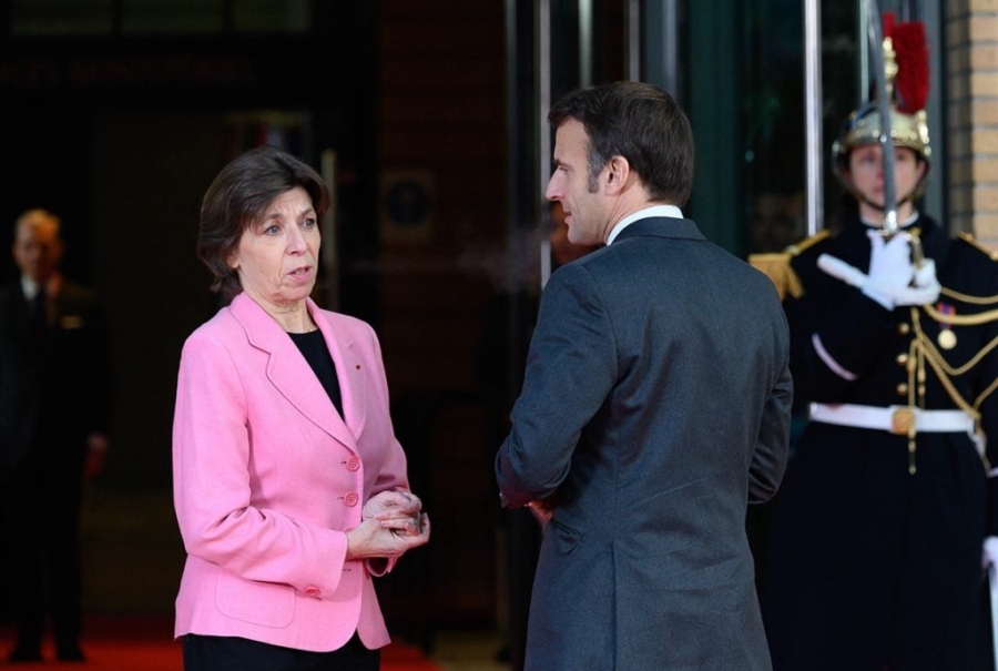 Le président français, Emmanuel Macron et sa cheffe de la diplomatie Catherine Colonna