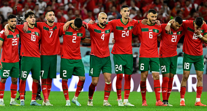 Les Lions de l'Atlas, solidaires avec les victimes du séisme. Crédit : DR