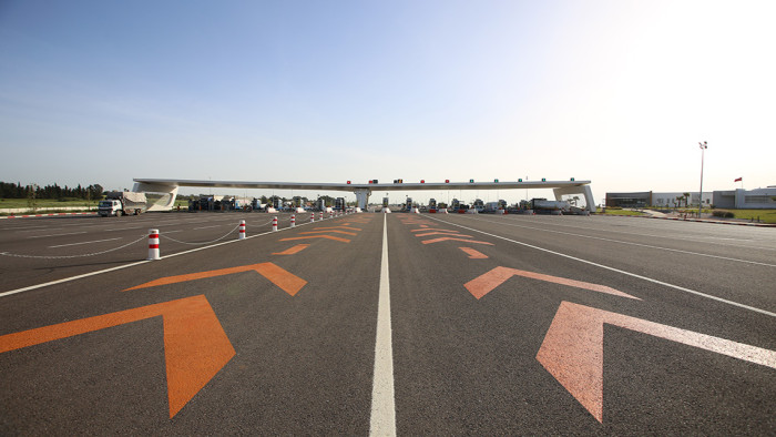 Une station de péage sur un tronçon autoroutier. Crédit : ADM