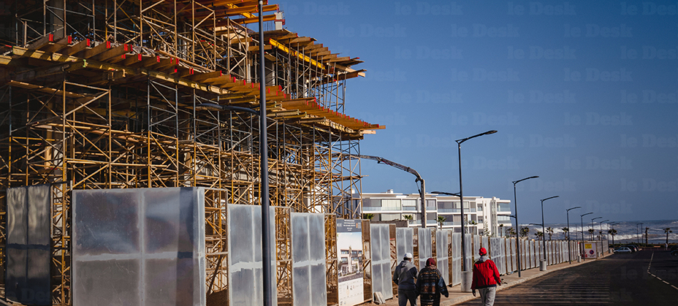 Un chantier immobilier à Dar Bouazza