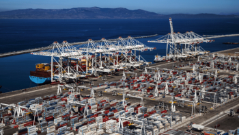 Un terminal du port Tanger Med.