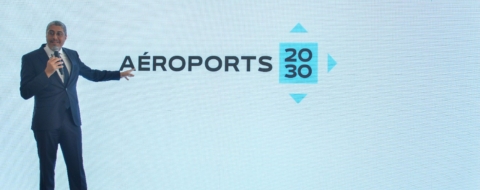 Adel El Fakir, directeur général d'ONDA, lors de la présentation de la stratégie Aéroports 2030. Crédit : ONDA