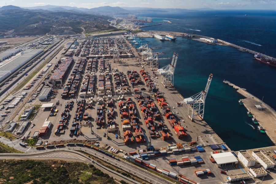 Le pôle portuaire Tanger Med. Crédit : TMPA