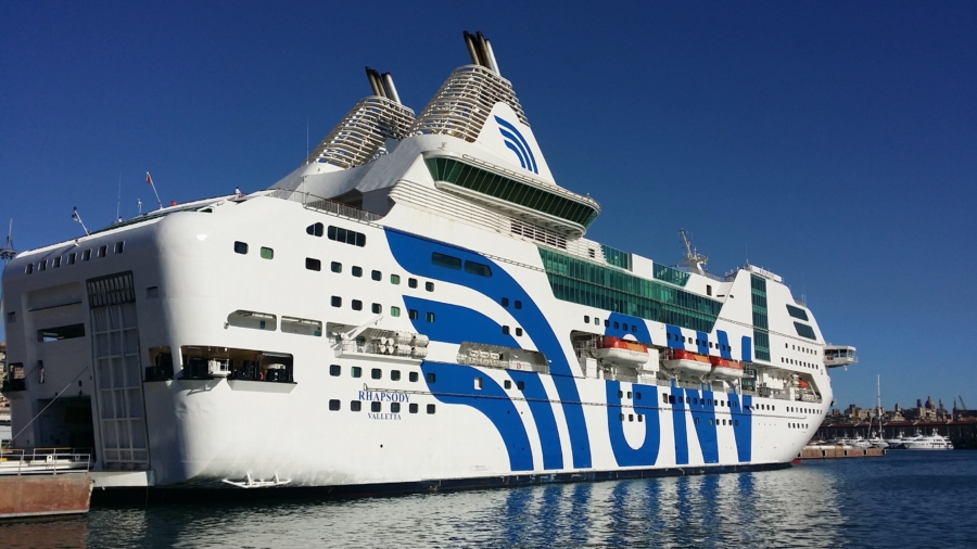 Un navire de la compagnie maritime GNV.