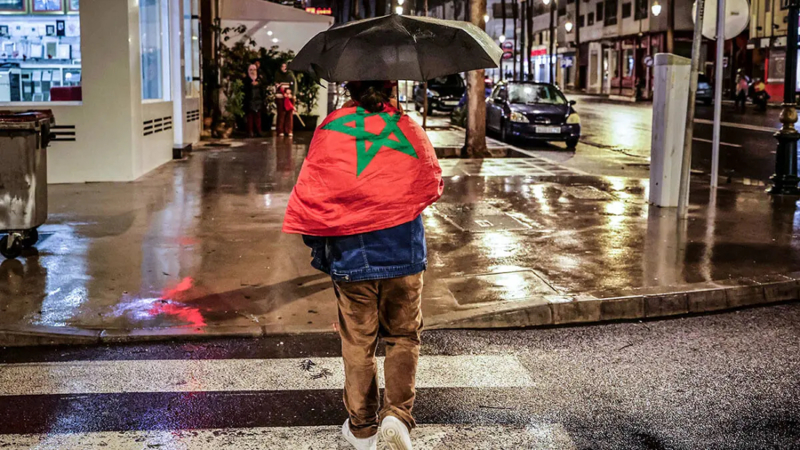 La pluie dans la capitale Rabat