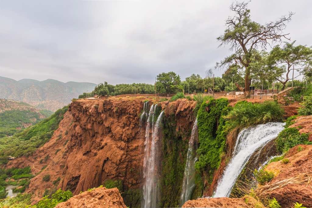 L'envoûtante cascade d'Ouzoud, merveille naturelle du Haut Atlas. Crédit : Oussama Rhaleb / Le Desk